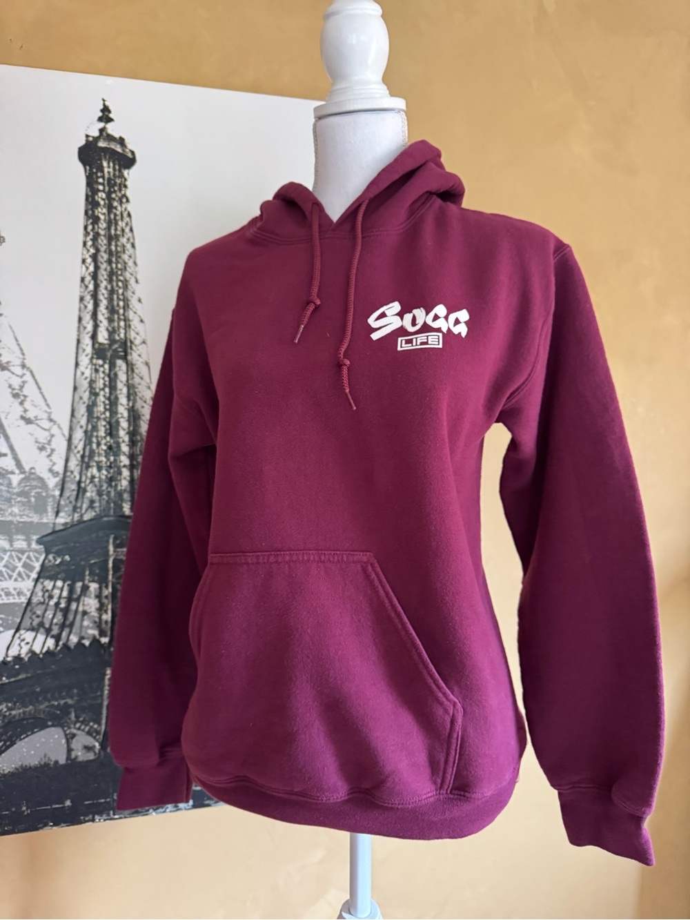 Sugg Life Influencer Burgandy Women's Pullover Hoodie
